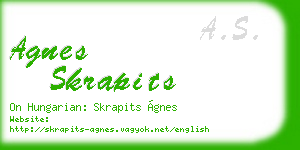 agnes skrapits business card